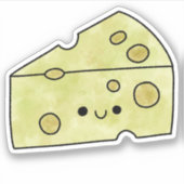 Niedlicher Yummy-Käse Aufkleber (Vorderseite)