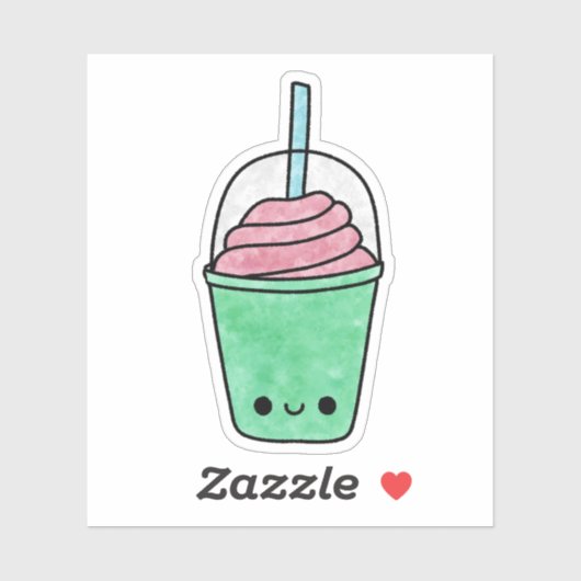 Niedlicher Yummy-Shake Aufkleber (Blatt)