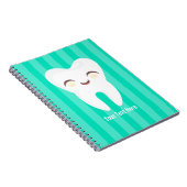 Niedlicher Zahn - aquamarines Notizblock (Rechte Seite)