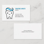 Niedlicher Zahn mit Spaß-dem Zahnarzt der Visitenkarte (Vorne/Hinten)