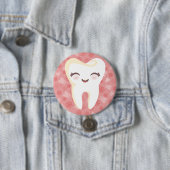 Niedlicher Zahn - rosa Button-Knopf Button (Beispiel)