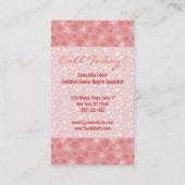 Niedlicher Zahn - rosa kundenspezifische vertikale Visitenkarte (Rückseite)