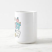 Niedlicher Zahnarzt Word Art Design Kaffeetasse (Mittel)