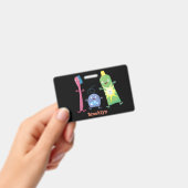 Niedlicher Zahnbürste Zahnpasta-Cartoon Ausweis (Handheld)