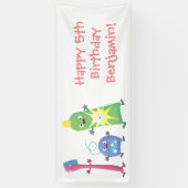 Niedlicher Zahnbürste Zahnpasta-Cartoon Banner (Vertikal)