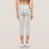 Niedlicher Zahnbürste Zahnpasta-Cartoon Capri Leggings (Rückseite)