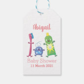 Niedlicher Zahnbürste Zahnpasta-Cartoon Geschenkanhänger (Rückseite)