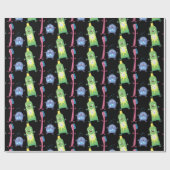 Niedlicher Zahnbürste Zahnpasta-Cartoon Geschenkpapier (Flach)