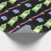 Niedlicher Zahnbürste Zahnpasta-Cartoon Geschenkpapier (Ecke)