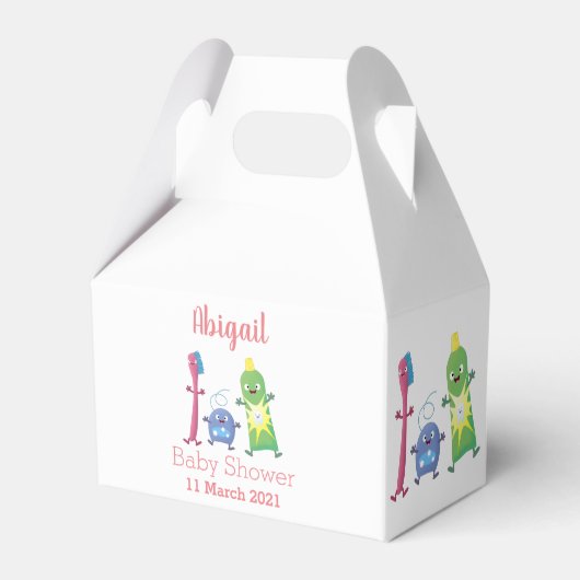 Niedlicher Zahnbürste Zahnpasta-Cartoon Geschenkschachtel (Vorderseite)