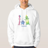 Niedlicher Zahnbürste Zahnpasta-Cartoon Hoodie (Vorderseite)