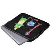 Niedlicher Zahnbürste Zahnpasta-Cartoon Laptopschutzhülle (Vorne Knopf)