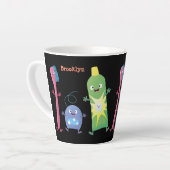 Niedlicher Zahnbürste Zahnpasta-Cartoon Milchtasse (Linke Ecke)