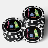 Niedlicher Zahnbürste Zahnpasta-Cartoon Pokerchips (Stapel)