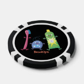 Niedlicher Zahnbürste Zahnpasta-Cartoon Pokerchips (Einzeln)