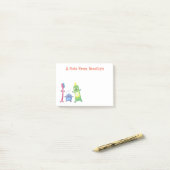 Niedlicher Zahnbürste Zahnpasta-Cartoon Post-it Klebezettel (Auf Schreibtisch)