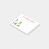 Niedlicher Zahnbürste Zahnpasta-Cartoon Post-it Klebezettel (angewinkelt)