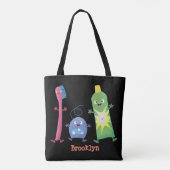 Niedlicher Zahnbürste Zahnpasta-Cartoon Tasche (Rückseite)