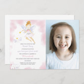 Niedlicher Zahnseidenzettel mit Foto Einladung (Vorne/Hinten)