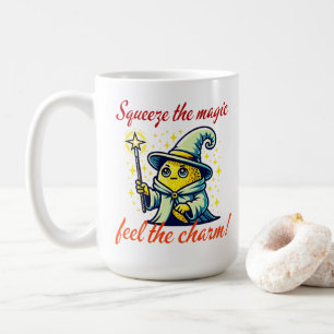 Niedlicher Zauberer Lemon mit Zauberstab Kaffeetasse