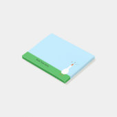 Niedlicher, zauberhafter weißer Gänsefüßler Post-it Klebezettel (angewinkelt)