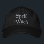Niedlicher Zauberhexadezauber Lavendel Lila Schwar Bestickte Baseballkappe<br><div class="desc">Eine Hexerei personalisiert bestickte schwarze lila Baseballkappe mit dem Text Zauberhexe. Eine niedliche Hexengeschenkidee für die AlltagsHexe.</div>
