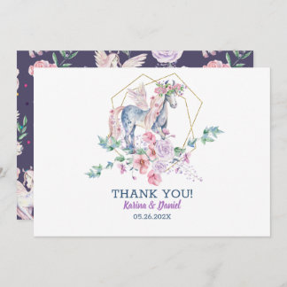 Niedlicher Zauberkranz aus Pony und Rose Einladung