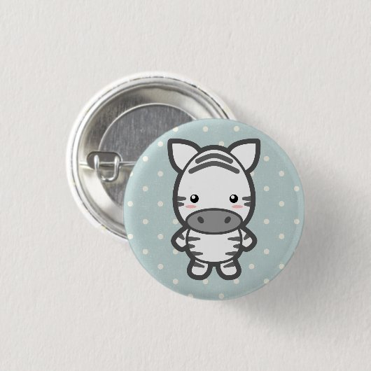 Niedlicher Zebra Button (Vorne & Hinten)
