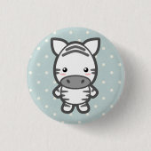 Niedlicher Zebra Button (Vorderseite)