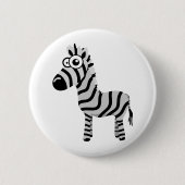 Niedlicher Zebra Button (Vorderseite)