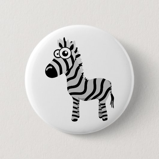 Niedlicher Zebra Button (Vorderseite)