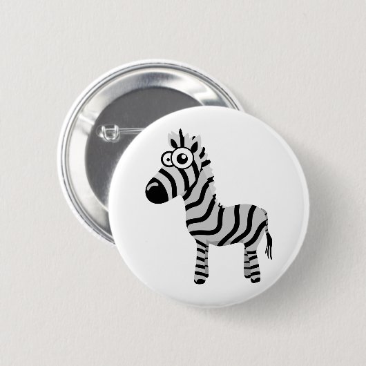 Niedlicher Zebra Button (Vorne & Hinten)