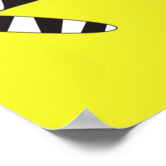 Niedlicher Zebra-Cartoon-Hintergrund Poster (Ecke)