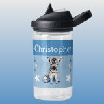 Niedlicher Zebra geben Sternnamen hinzu Kinder bla Trinkflasche<br><div class="desc">CamelBak Eddy® Wasserflasche für Kinder. Personalisieren mit einem Namen. Diese Wasserflasche hat einen niedlichen Zebra mit Sternen in den Farben blau und weiß.</div>
