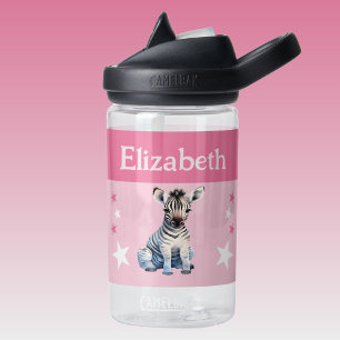 Niedlicher Zebra geben Sternnamen hinzu Kinder pin Trinkflasche