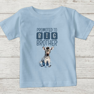 Niedlicher Zebra-Großbruder Blau Baby T-shirt