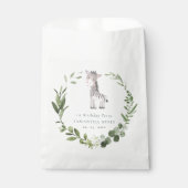 Niedlicher Zebra-Grünfolienkrez jedes Jahr zum Geb Geschenktütchen (Vorderseite)