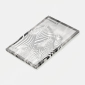 Niedlicher Zebra Herd Nature Safari Schwarz-weiß Post-it Klebezettel (angewinkelt)