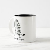Niedlicher Zebra: Ich habe meine Streifen Zweifarbige Tasse (Vorderseite Links)