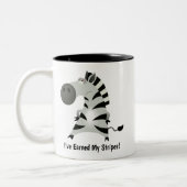 Niedlicher Zebra: Ich habe meine Streifen Zweifarbige Tasse (Links)