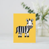 niedlicher Zebra Postkarte (Stehend Vorderseite)
