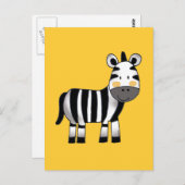 niedlicher Zebra Postkarte (Vorne/Hinten)