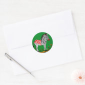 Niedlicher Zebra Runder Aufkleber (Umschlag)