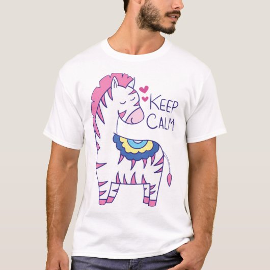 Niedlicher Zebra T-Shirt (Vorderseite)