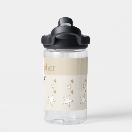 Niedlicher Zebra tragen Sternennamen bei Kinderbra Trinkflasche (Rückseite)