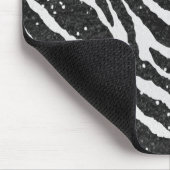 Niedlicher Zebra u. Schwarzes druckten Mousepad (Ecke)