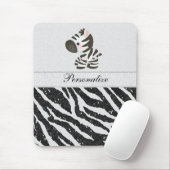 Niedlicher Zebra u. Schwarzes druckten Mousepad (Mit Mouse)