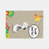 Niedlicher Zebra und Giraffe des glücklichen Fleecedecke (Vorderseite (Horizontal))