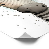 Niedlicher Zebradruck Poster (Ecke)