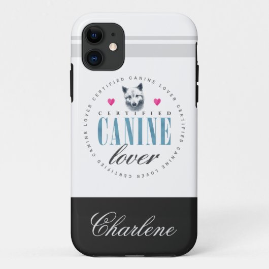 Niedlicher zertifizierter Canine-Lover: Geben Sie  Case-Mate iPhone Hülle (Rückseite)